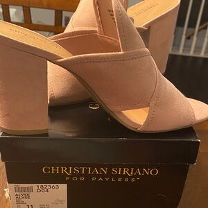 Christian Siriano Women's Blush Mules